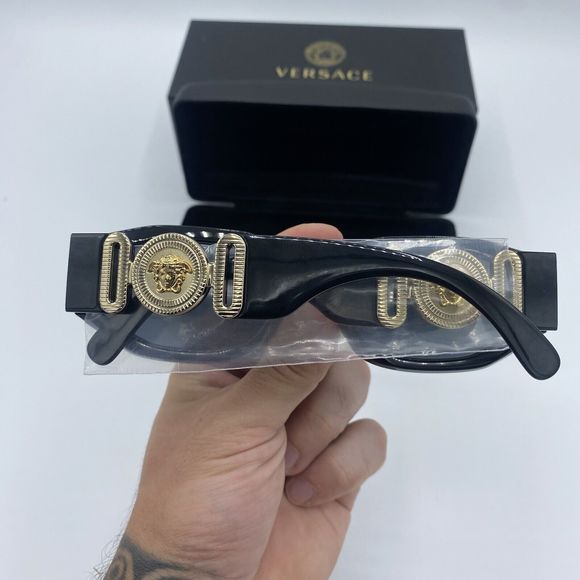 Versace VE4361 Biggie Sunglasses Medusa Head Unisex Black Brand New W Case Boxed - Picture 6 of 16